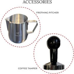 Mebashi MEECM2043 Espresso Coffee Maker17L Capacity  15 Bar PressureStainless steel steam nozzle for cappuccino or latte